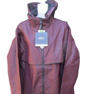 Charles River Apparel Woman's New Englander Waterproof Rain Jacket Marron Black